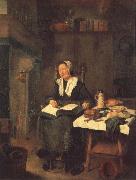 BREKELENKAM, Quiringh van A Woman Asleep by a Fire painting